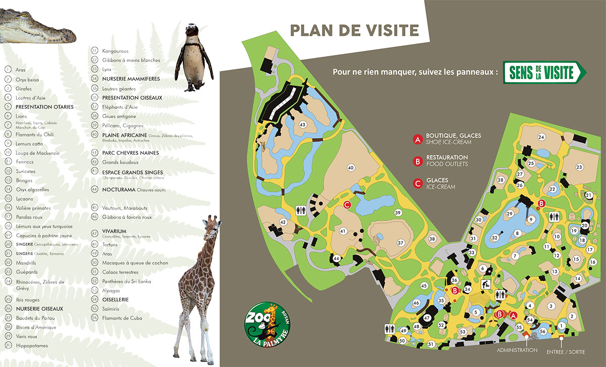 Plan Zoo de La Palmyre