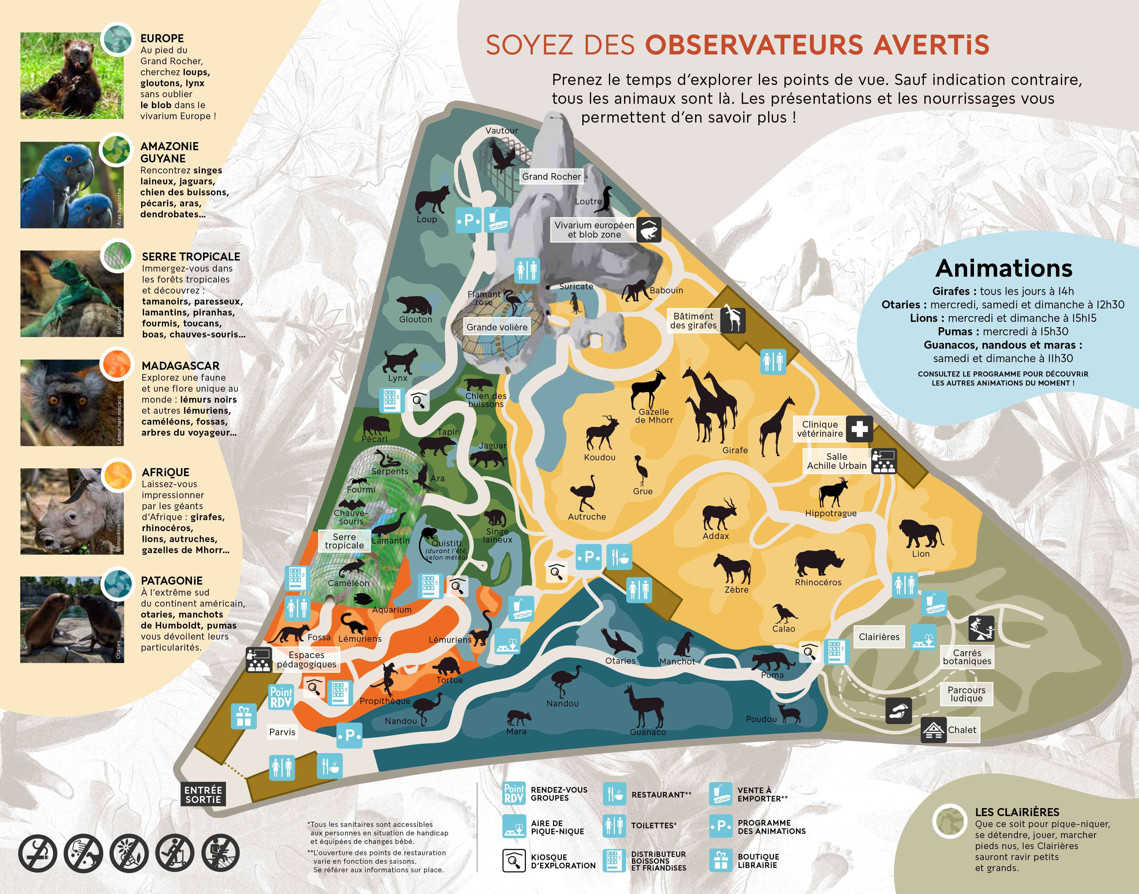 Plan Zoo de Paris (Vincennes)